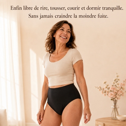 Culotte anti-fuites taille haute ultra-absorbante