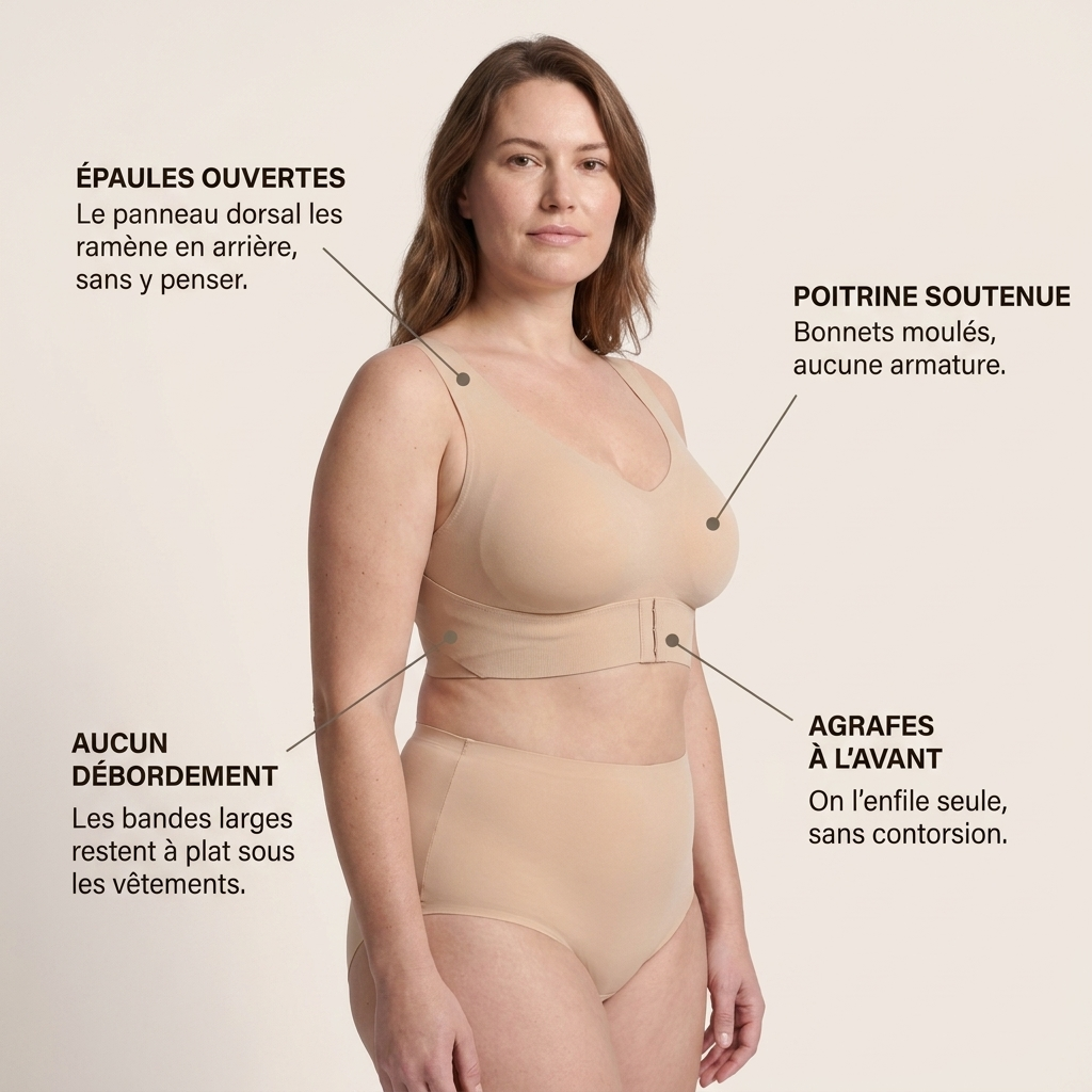 Brassière Correcteur de Posture — Maintien Dorsal Sans Armature